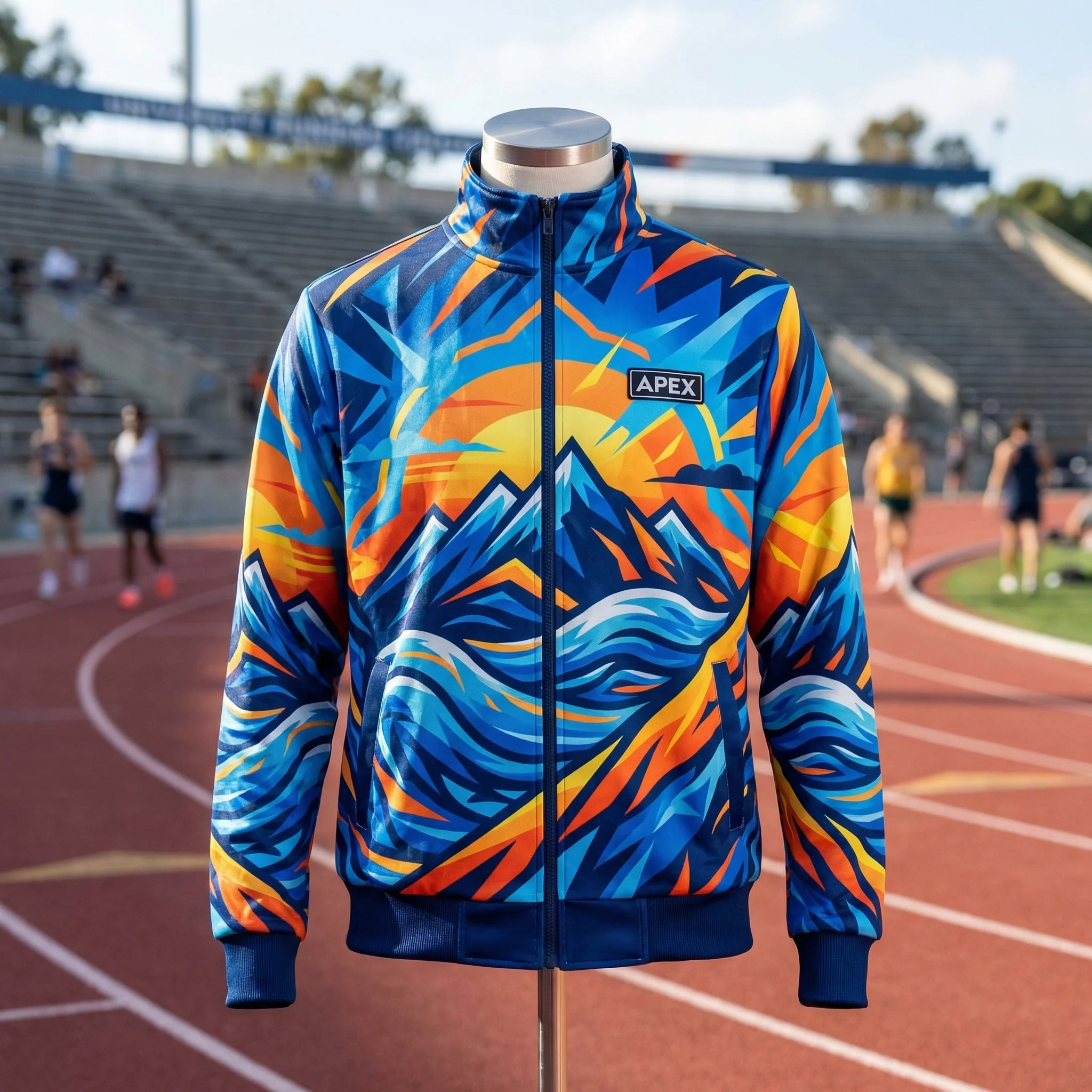 Trainingsjacken komplett bedruckt – Beispiel 1